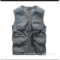 Wholesale Custom Men's Cotton Vest Jacket with Sleeveless